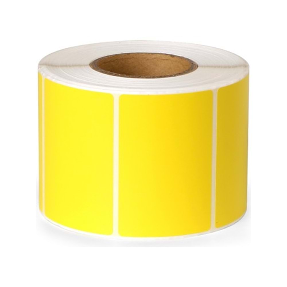 Sticker, Eko Termal Etiket,Sarı Zemin, Ölçü: 40 X 60, 1 Ruloda 1.000 Adet Etiket