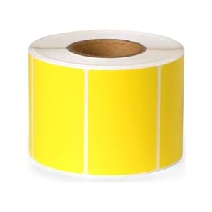 Sticker, Eko Termal Etiket,Sarı Zemin, Ölçü: 40 X 60, 1 Ruloda 1.000 Adet Etiket