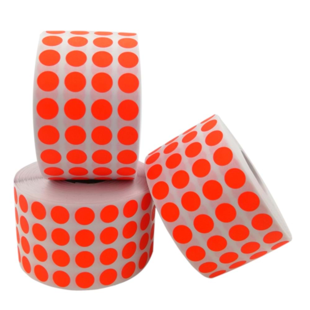 Nokta Etiketi 1 cm x 10.000 Adet Turuncu