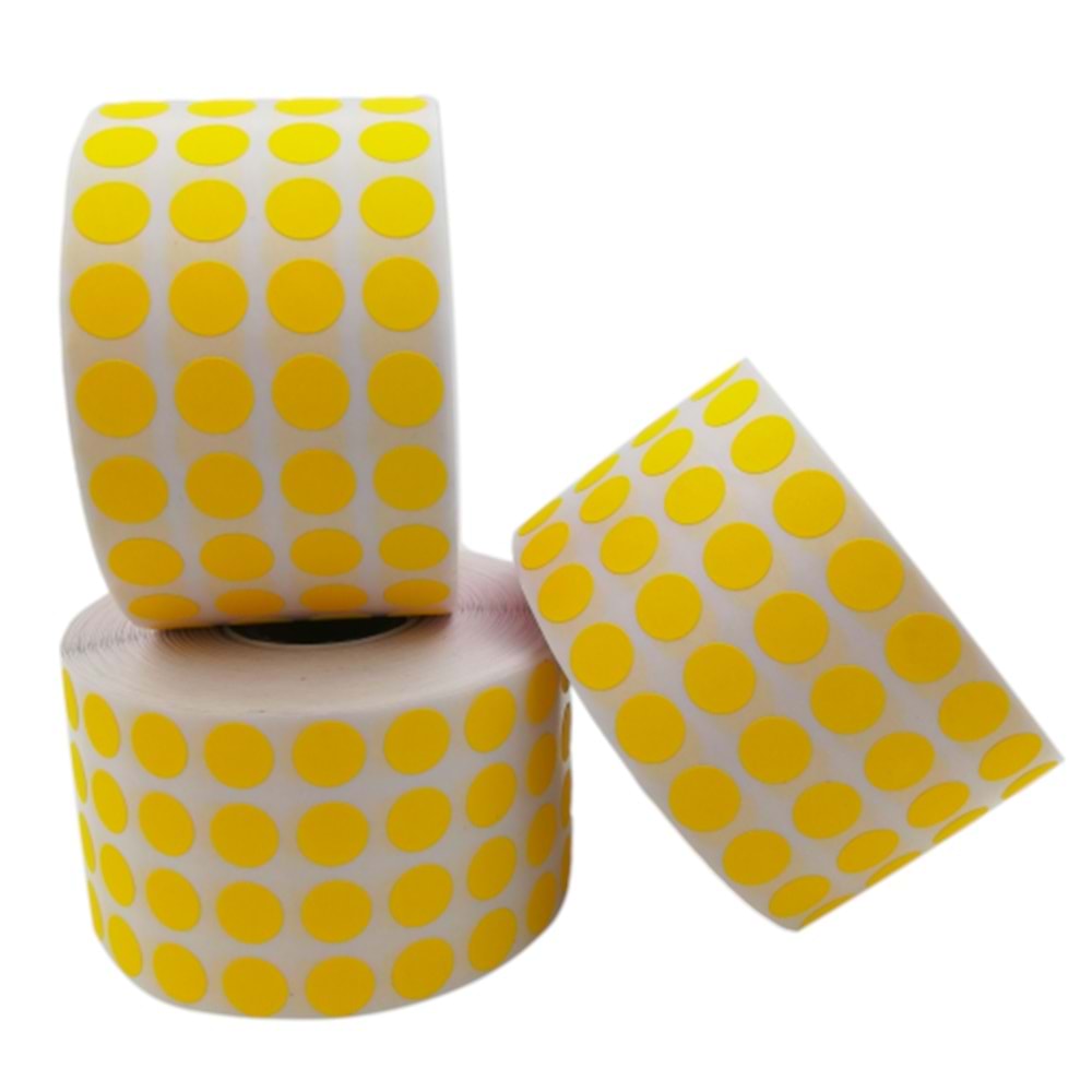 Nokta Etiketi 1 cm x 10.000 Adet Sarı