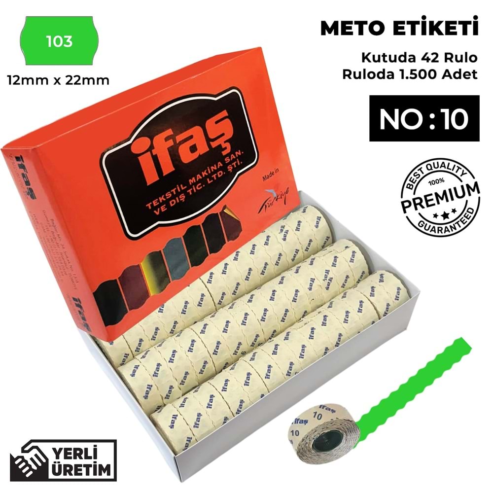 Meto Etiketi 103 Açık Yeşil