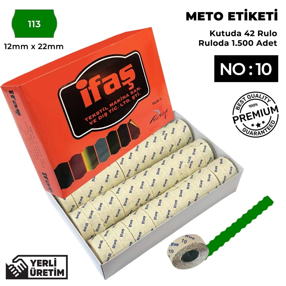 Meto Etiketi 113 Koyu Yeşil