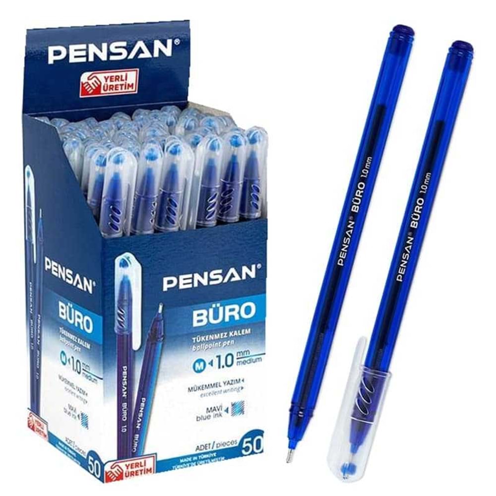 Tükenmez Kalem Mavi Büro 1.00 mm 50 Adet