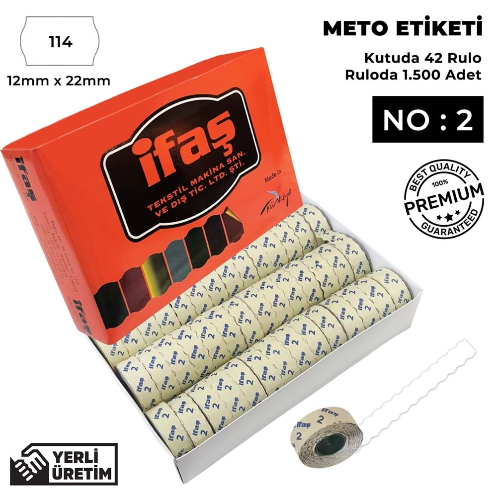 Meto Etiketi 114 Beyaz