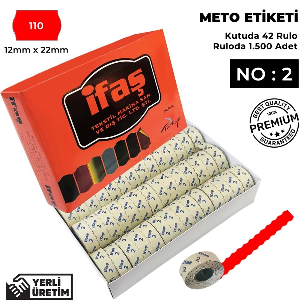 Meto Etiketi 110 Kırmızı