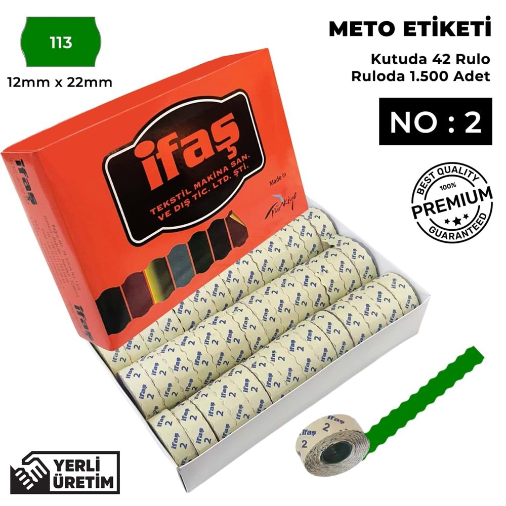 Meto Etiketi 113 Koyu Yeşil