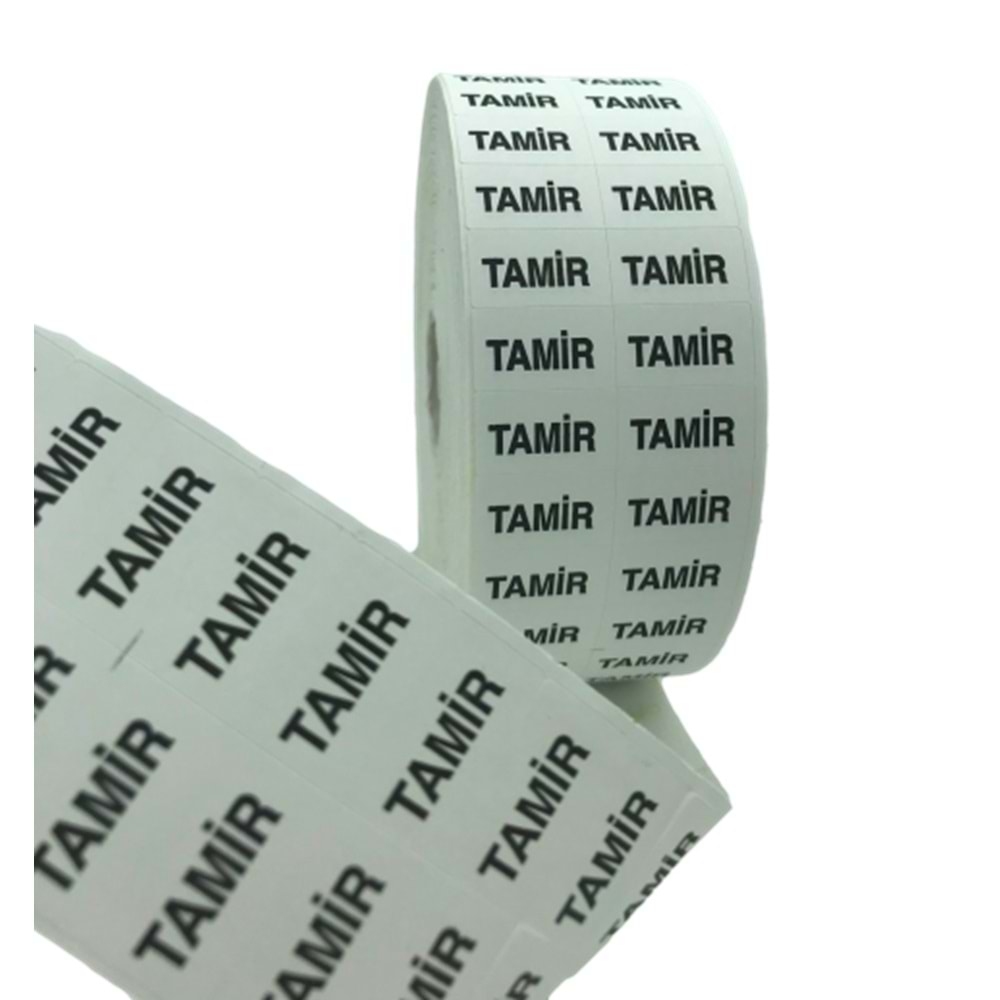 Tamir Kontrol Etiketi Ruloda 10.000 Adet