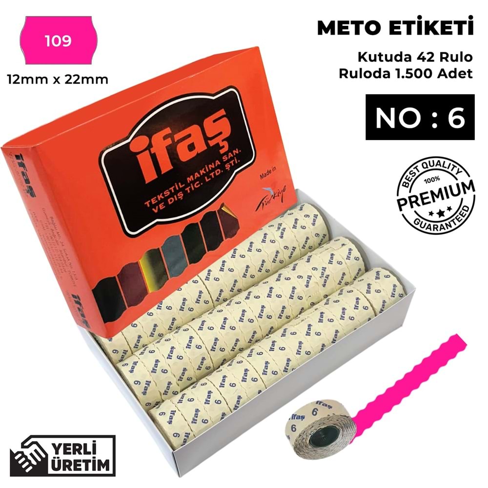 Meto Etiketi 109 Koyu Pembe