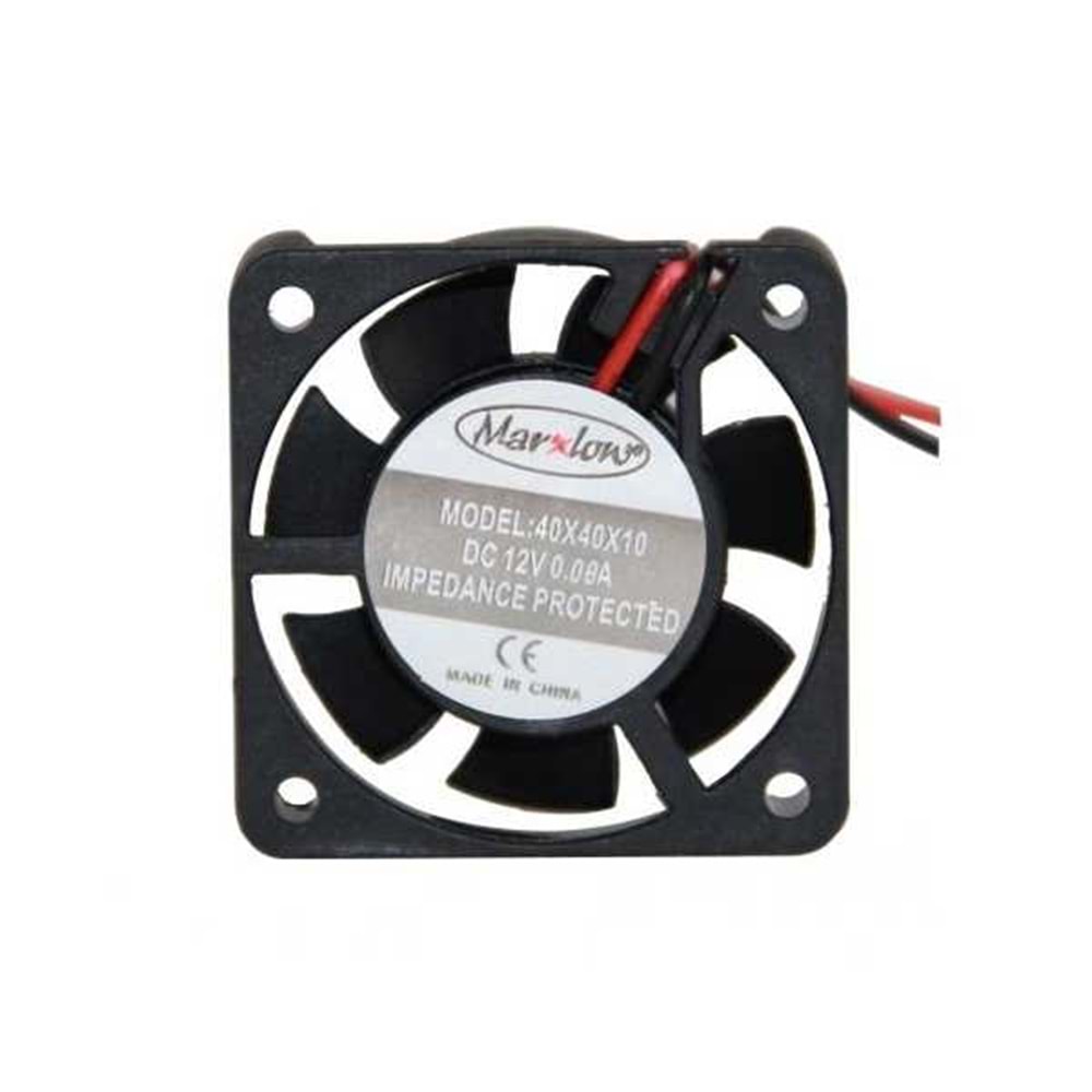 Küçük Boy Fan, 12 V, 40X40X10 mm, 0,08 Amper