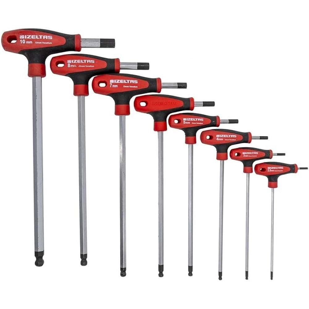 Yuvarlak Başlı T Tipi Alyan Anahtar 4 mm