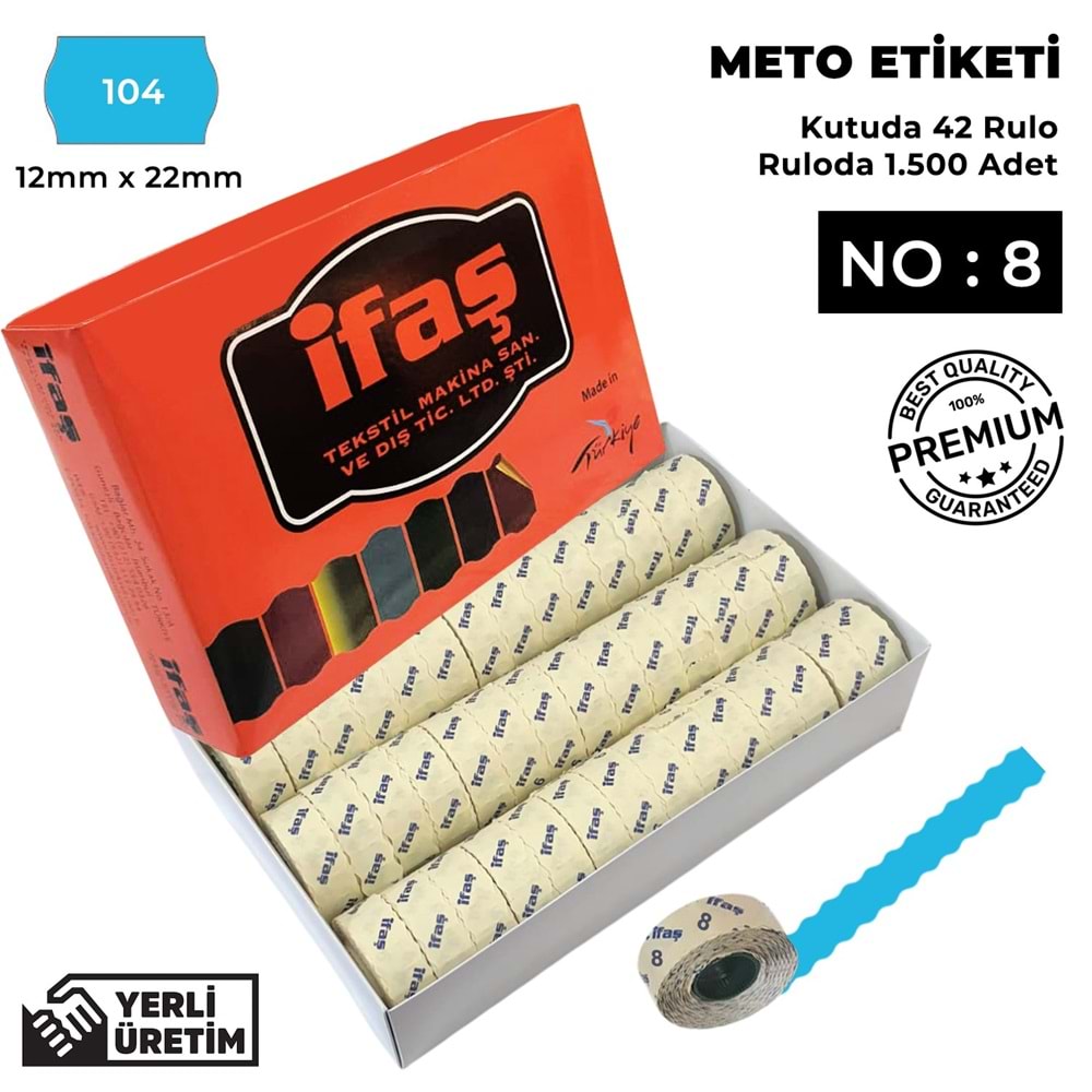 Meto Etiketi 104 Açık Mavi