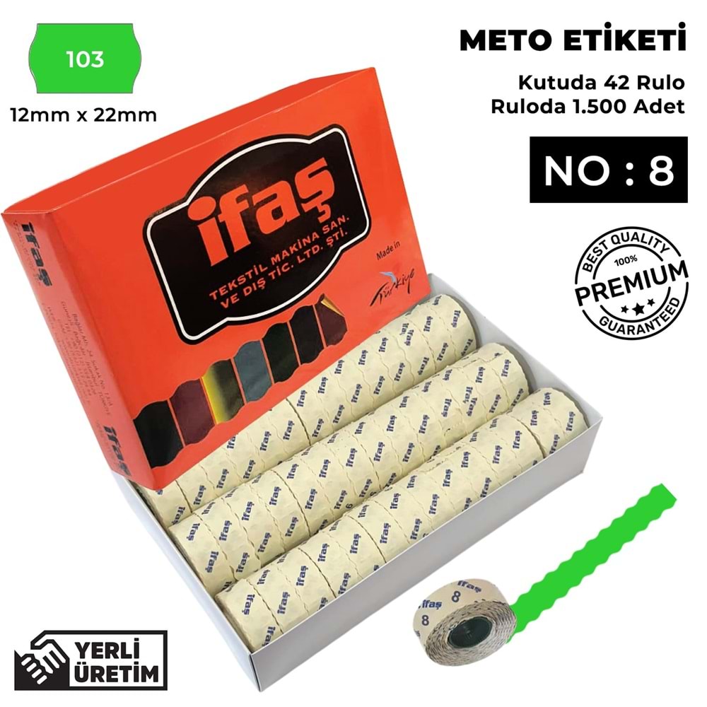 Meto Etiketi 103 Açık Yeşil