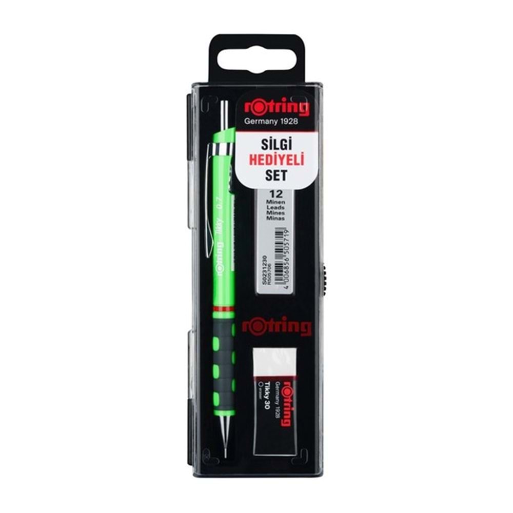 Tikky Versatil Kalem Uç ve Silgi Seti 0.7 Renk Neon Yeşil