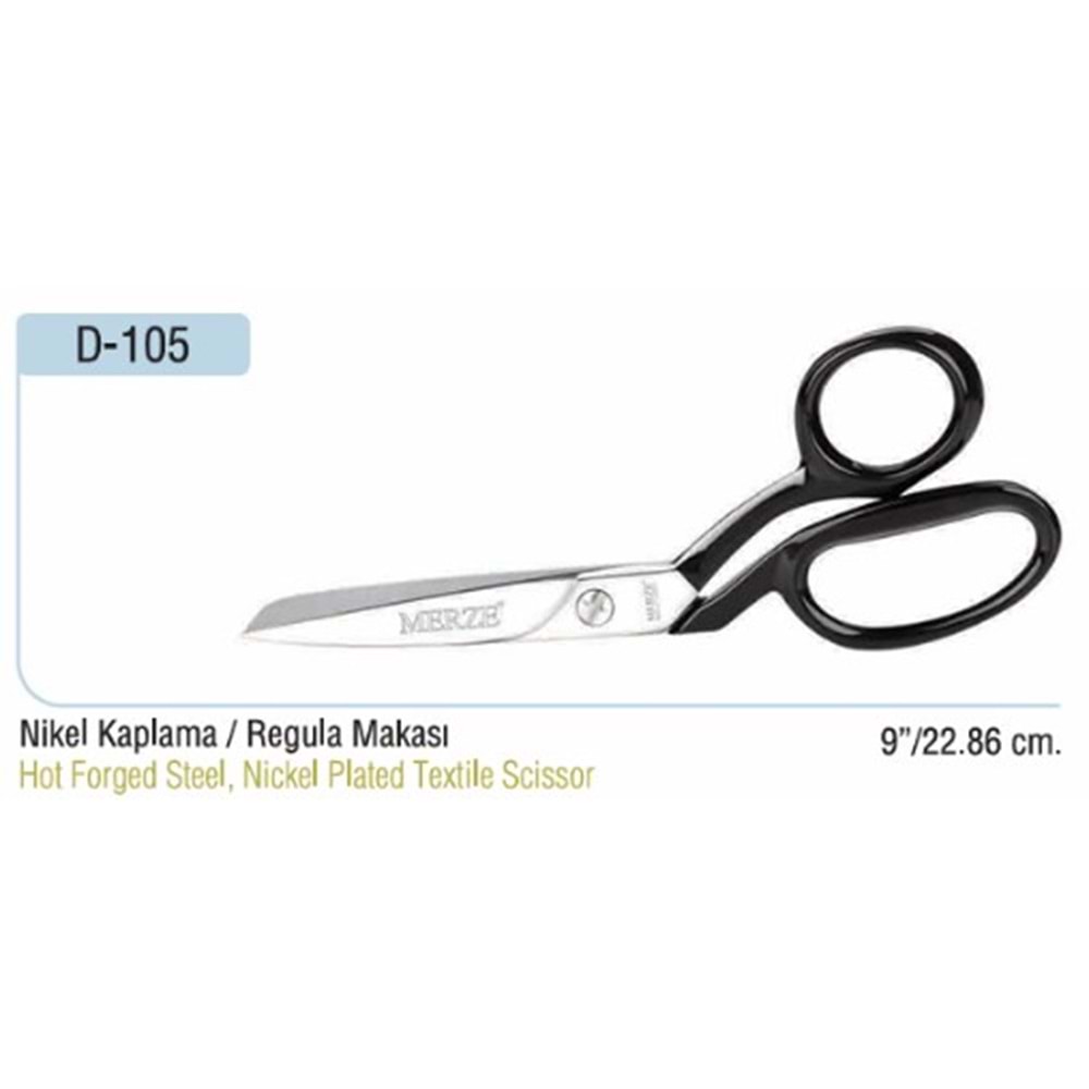Nikel Kaplama Yatık Regula Makası 9 Inch