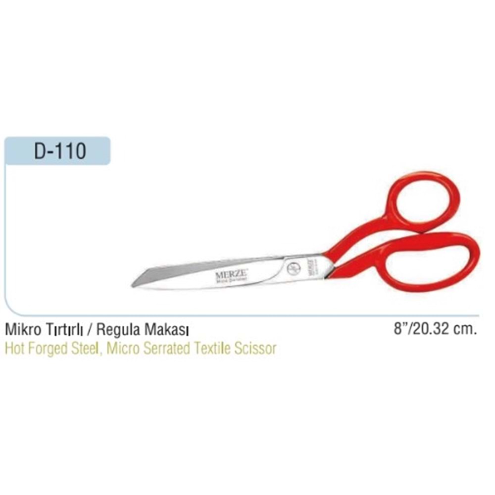 Mikro Tırtırlı Yatık Regula Makası 8 Inch