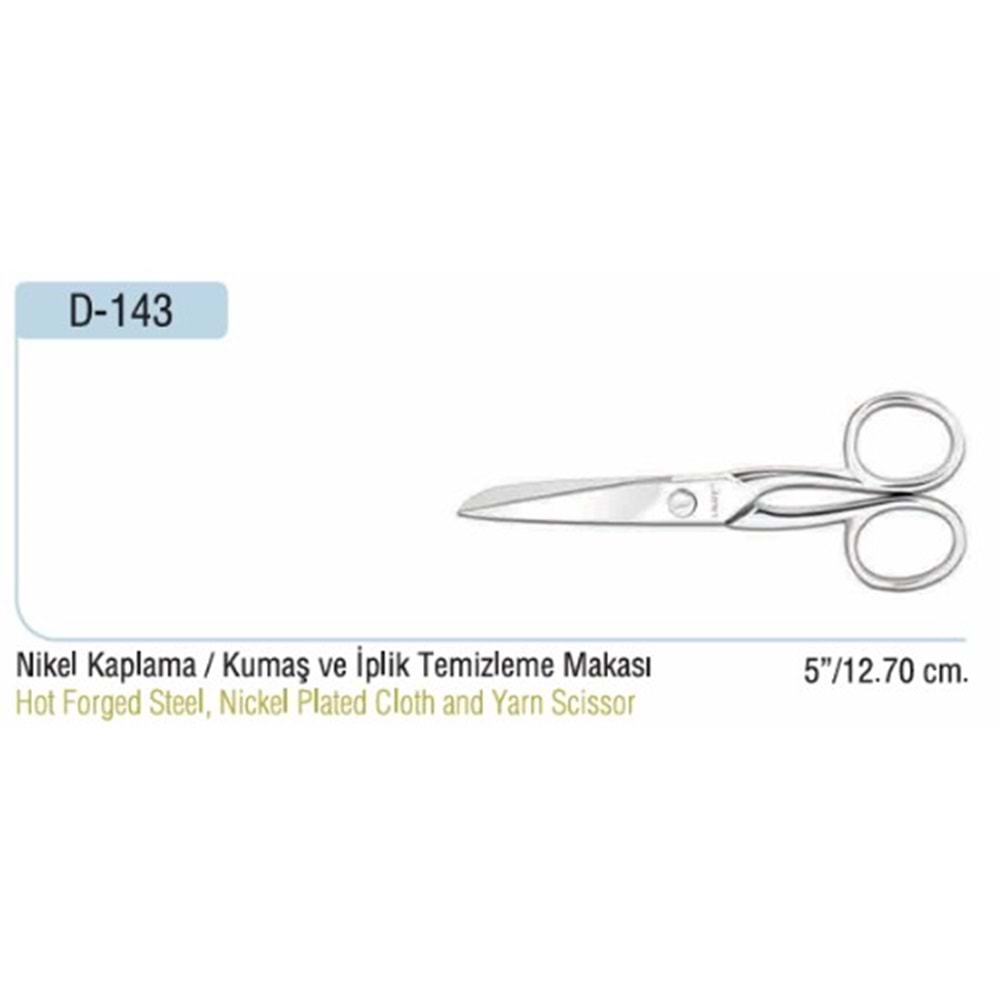 Nikel Kaplama İplik Temizleme Makası 5 Inch