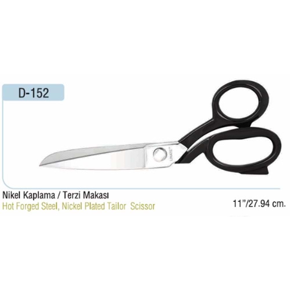 Nikel Kaplama Somunlu Terzi Makası 11 Inch