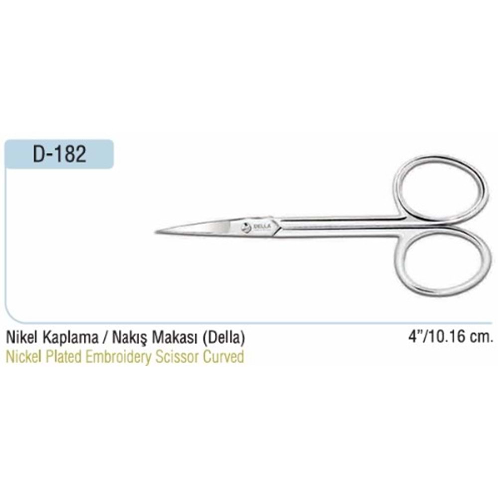 Nikel Kaplama Nakış Makası 4 Inch
