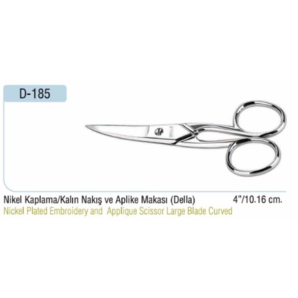 Nikel Kaplama Kalın Aplike Makası 4 Inch
