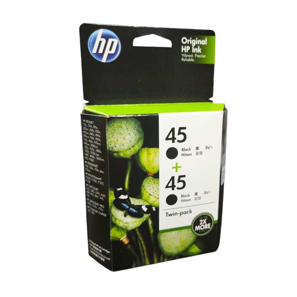 Plotter Makinası Kartuş Twin Paket HP45 Orijinal ( 2 Adet )
