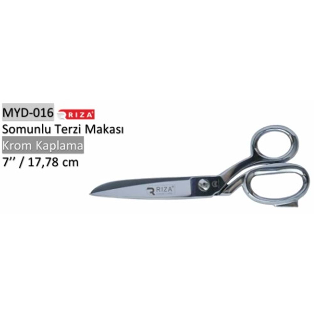 Krom Kaplama Somunlu Terzi Makası 7 Inch