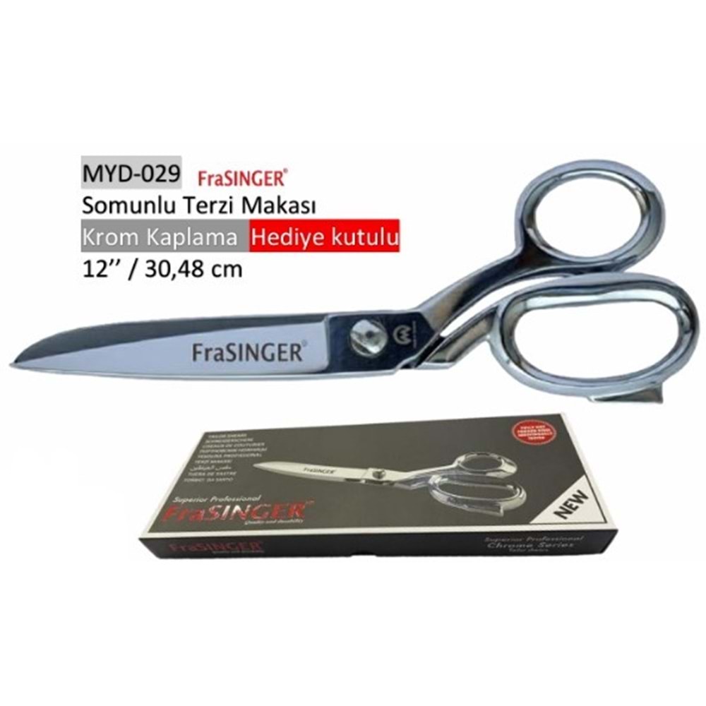 Krom Kaplama Somunlu Makas Krom 12 Inch