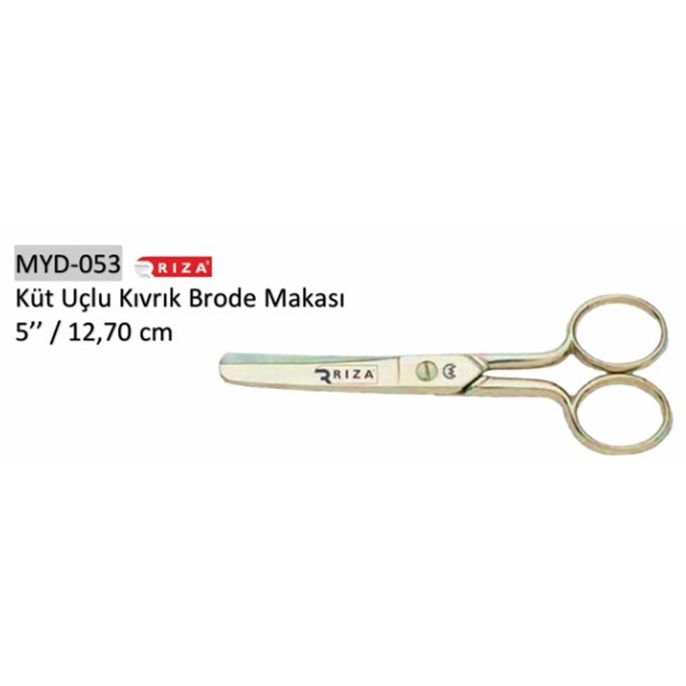 Küt Uçlu Kıvrık Brode Makası 5 Inch