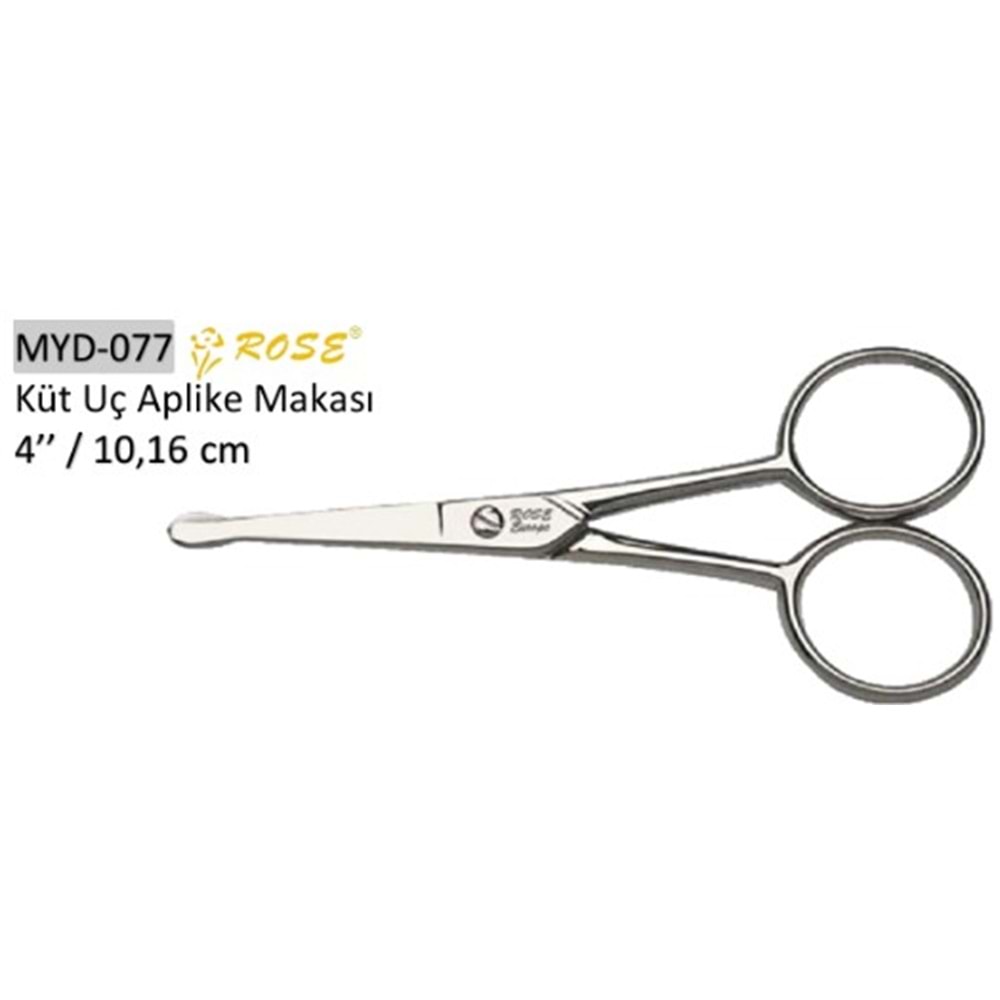 Küt Uçlu Kıvrık Aplike Makası 4 Inch