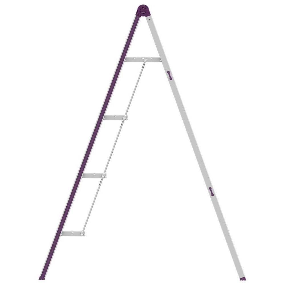 Dört Basamaklı Merdiven 127 cm x 41 cm x 5 cm 5 Kg Eloksal Alüminyum