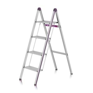 Dört Basamaklı Merdiven 127 cm x 41 cm x 5 cm 5 Kg Eloksal Alüminyum