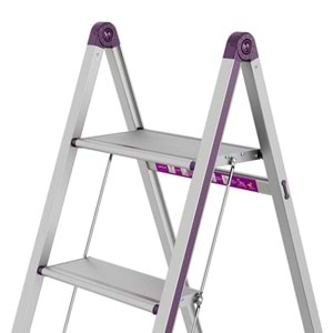 Dört Basamaklı Merdiven 127 cm x 41 cm x 5 cm 5 Kg Eloksal Alüminyum