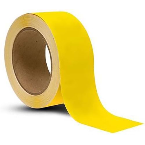 PVC Sarı Yer İşaretleme Bandı 0.17 mm x 50 mm x 30 metre