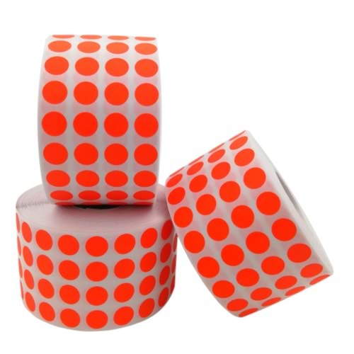 Nokta Etiketi 1 cm x 10.000 Adet Turuncu