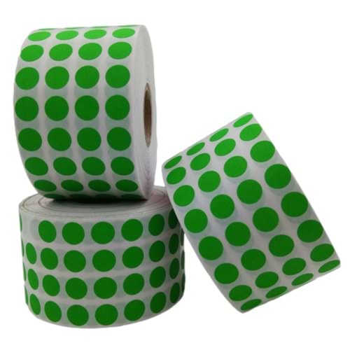Nokta Etiketi 1 cm x 10.000 Adet Koyu Yeşil