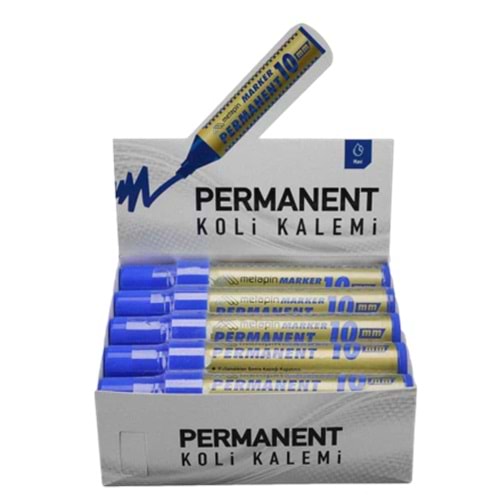 Permanent Koli Kalemi Kesik Uçlu Mavi 10 mm