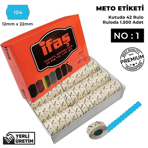 Meto Etiketi 104 Açık Mavi