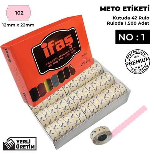 Meto Etiketi 102 Açık Pembe