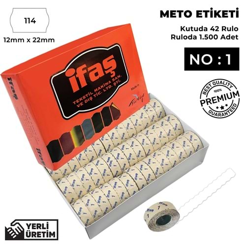 Meto Etiketi 114 Beyaz
