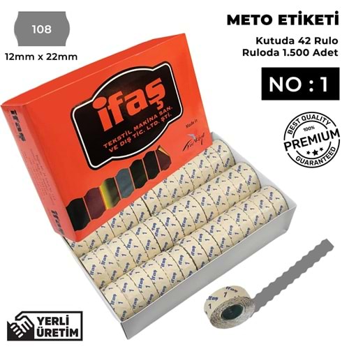 Meto Etiketi 108 Gri