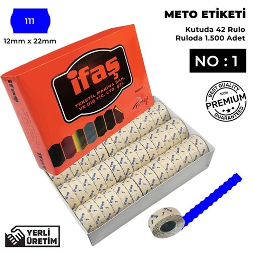 Meto Etiketi 111 Koyu Mavi