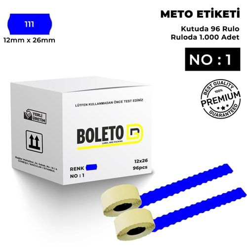 Meto Etiketi 111 Koyu Mavi
