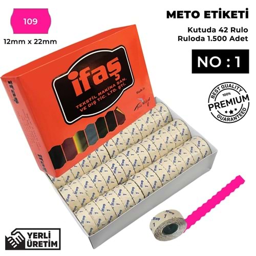 Meto Etiketi 109 Koyu Pembe