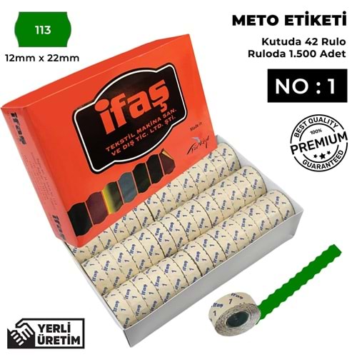 Meto Etiketi 113 Koyu Yeşil