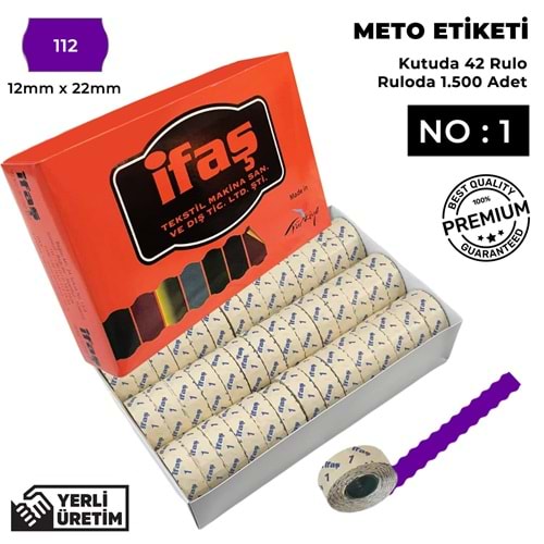 Meto Etiketi 112 Mor