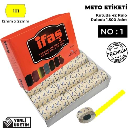 Meto Etiketi 101 Sarı