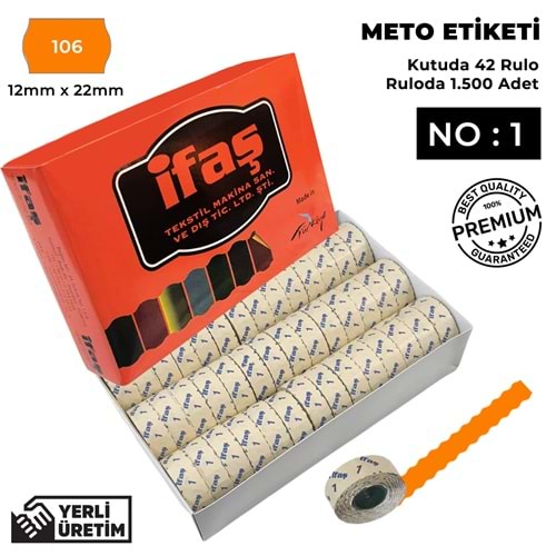 Meto Etiketi 106 Turuncu