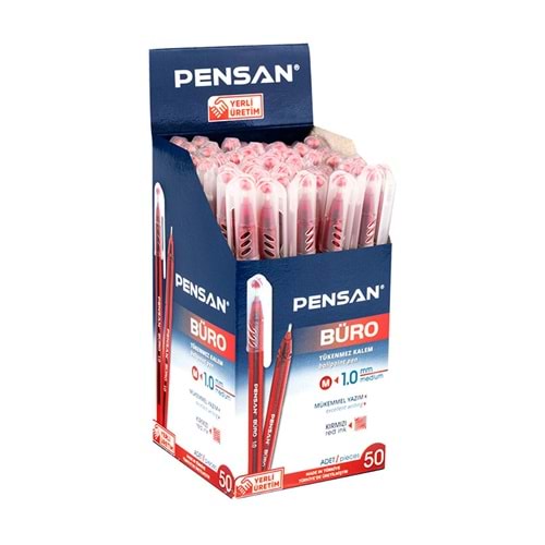 Tükenmez Kalem Kırmızı Büro 1.00 mm 50 Adet