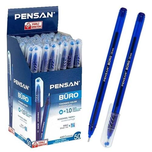 Tükenmez Kalem Mavi Büro 1.00 mm 50 Adet