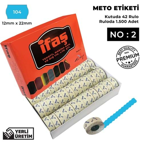 Meto Etiketi 104 Açık Mavi