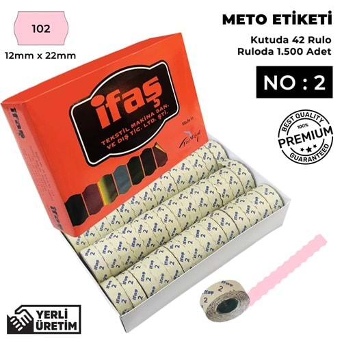 Meto Etiketi 102 Açık Pembe